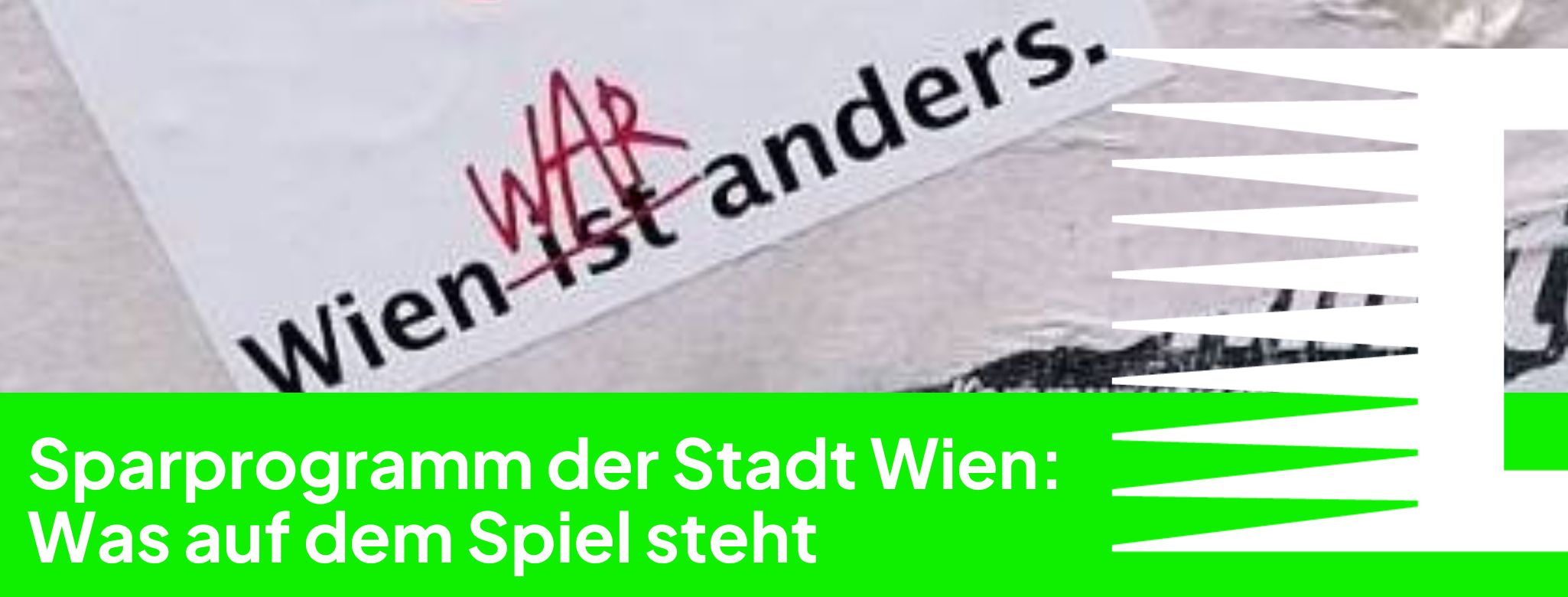 Tect: Wien war anders: Sparprogramm der Stadt Wien: Was auf dem Spiel steht